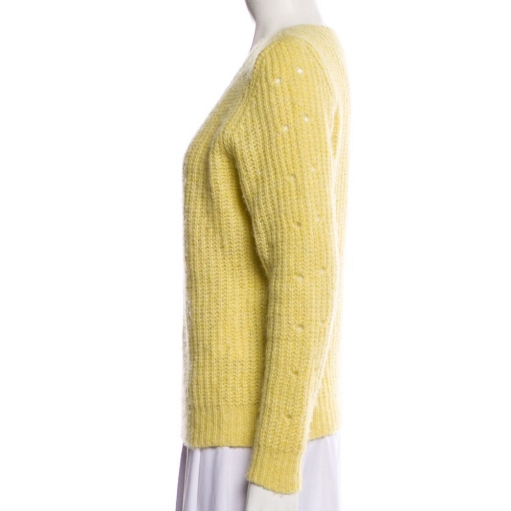 ANINE BING Alpaca warm v neck sweater long sleeve yellow - Picture 2 of 3